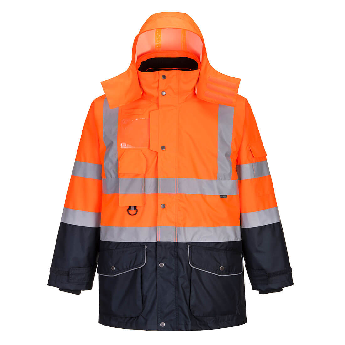 Warnschutz-Multi-Way-Jacken |  Warnschutz 7-in-1 Kontrast Verkehrsjacke atmungsaktiv | Portwest Warnschutz-Multi-Way-Jacken |  Warnschutz 7-in-1 Kontrast Verkehrsjacke atmungsaktiv | Portwest