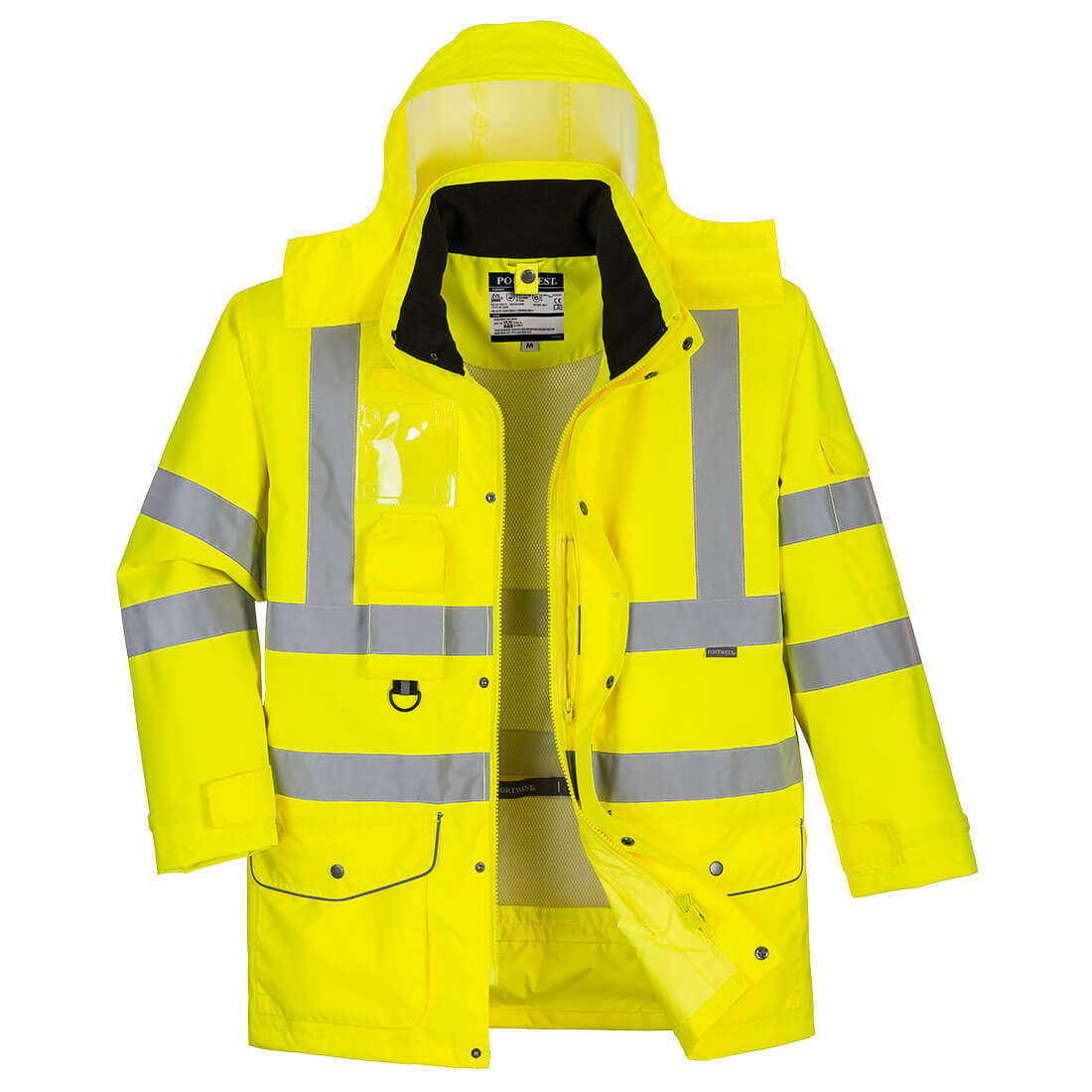 Warnschutz-Multi-Way-Jacken |  Warnschutz 7-in-1 Verkehrsjacke atmungsaktiv | Portwest