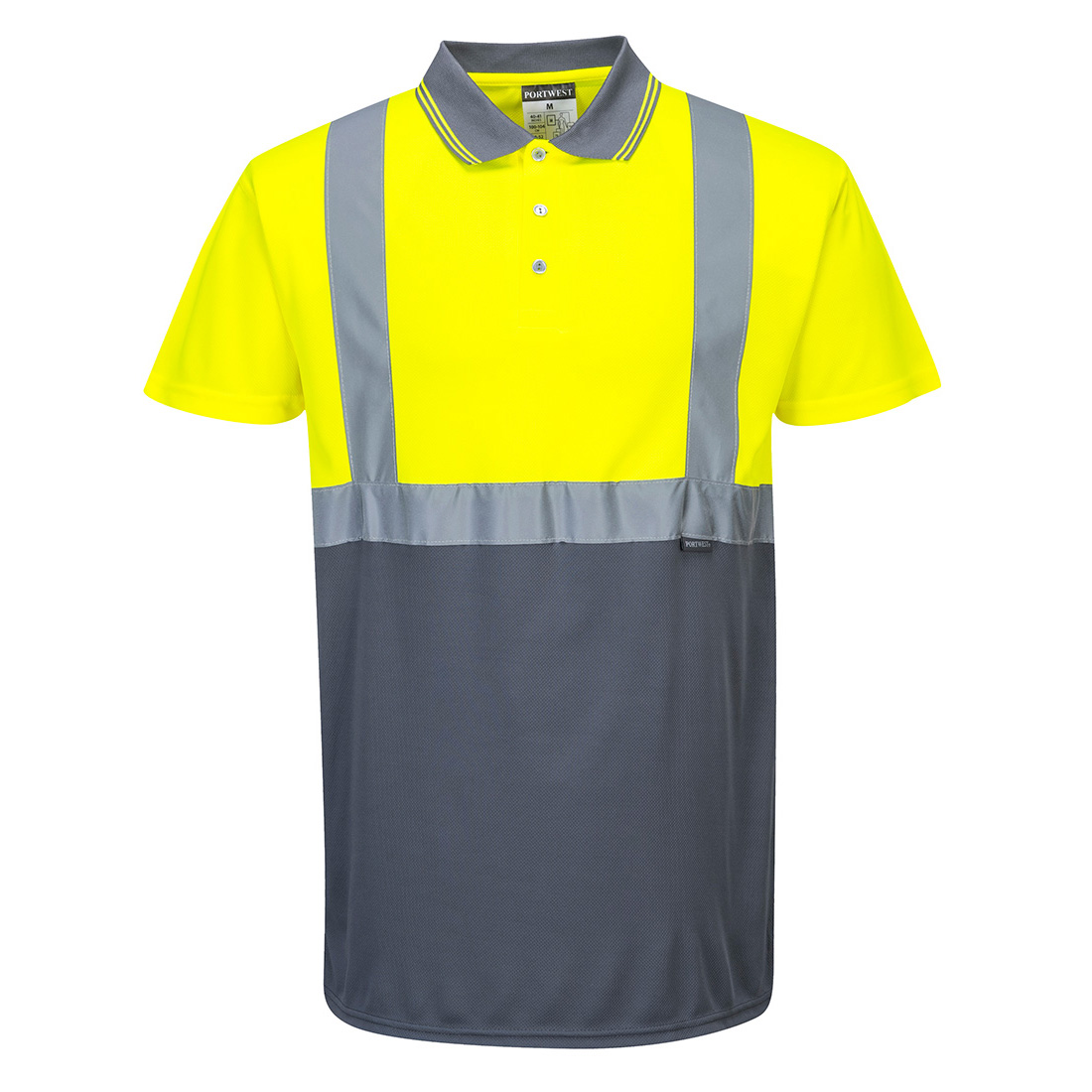 Warnschutz-Polo-Shirts | Warnschutz Kontrast Poloshirt kurzarm | Portwest Warnschutz-Polo-Shirts | Warnschutz Kontrast Poloshirt kurzarm | Portwest