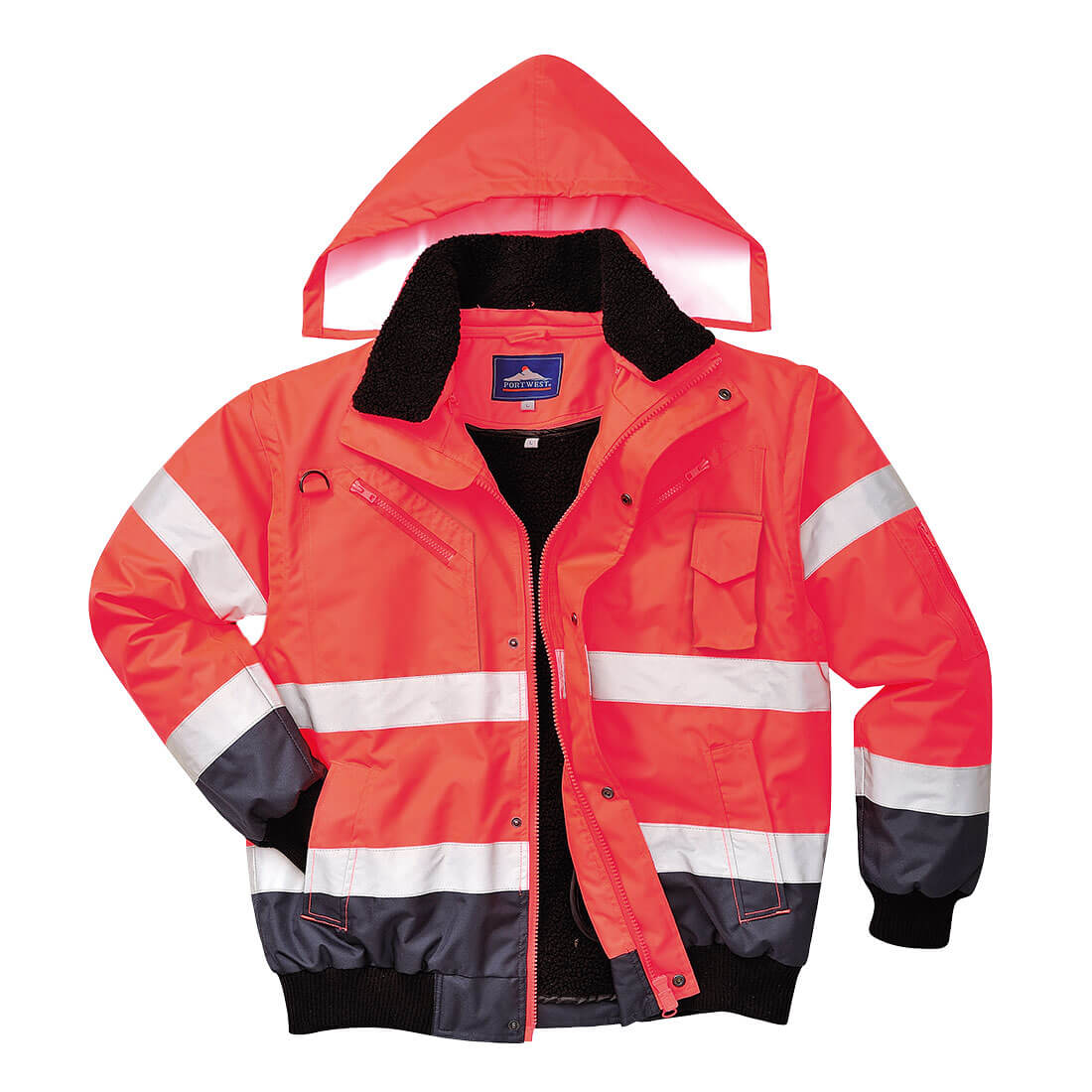 Warnschutz-Multi-Way-Jacken |  Warnschutz 3-in-1 Kontrast Pilotjacke  | Portwest