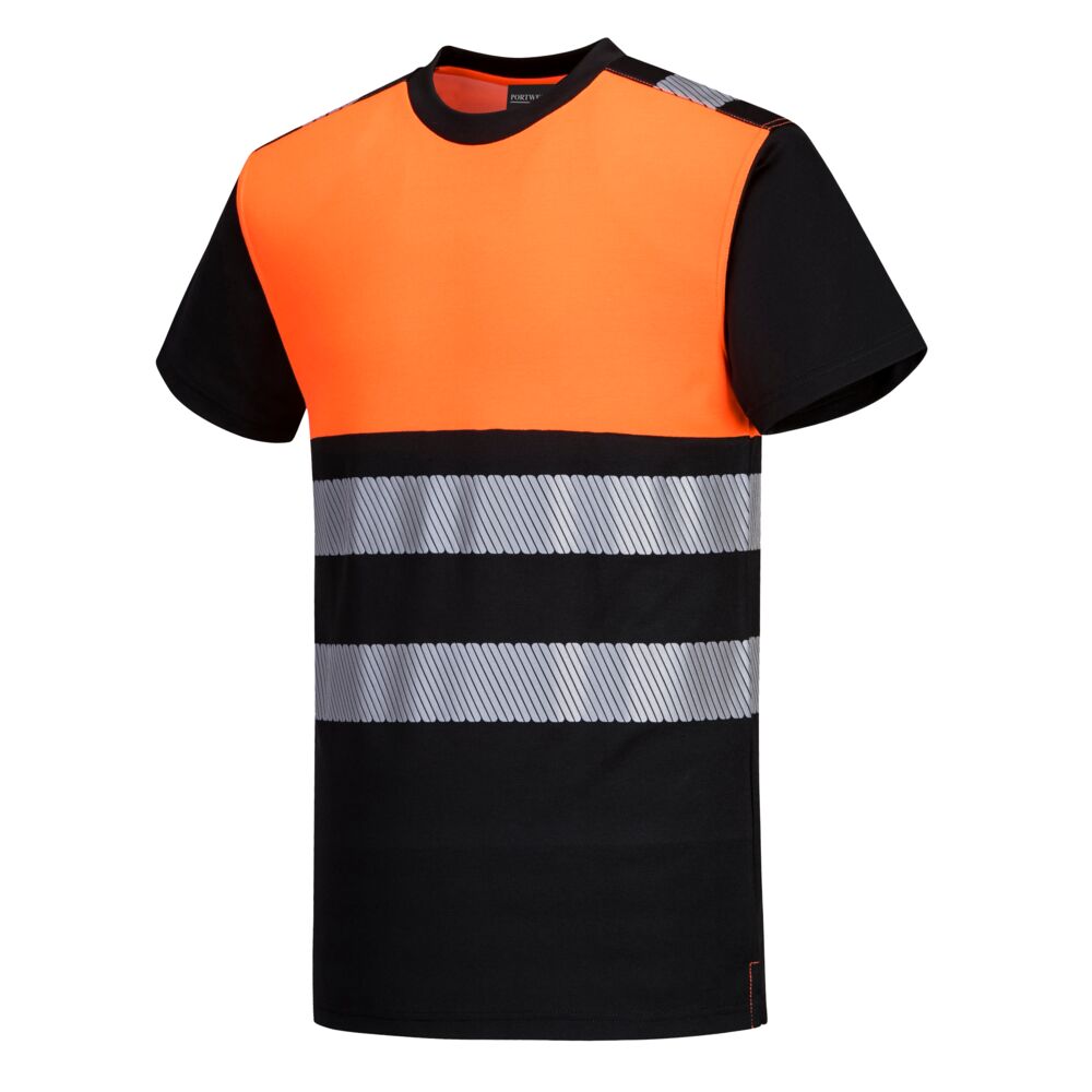 Warnschutz | T-Shirts | Orange | Schwarz Warnschutz | T-Shirts in der Farbe Orange | Schwarz