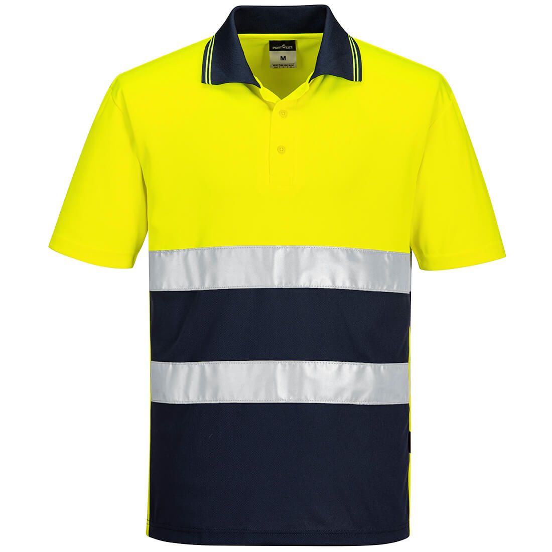 Warnschutz-Polo-Shirts |  Leichtes Warnschutz Kontrast-Poloshirt kurzarm | Portwest 