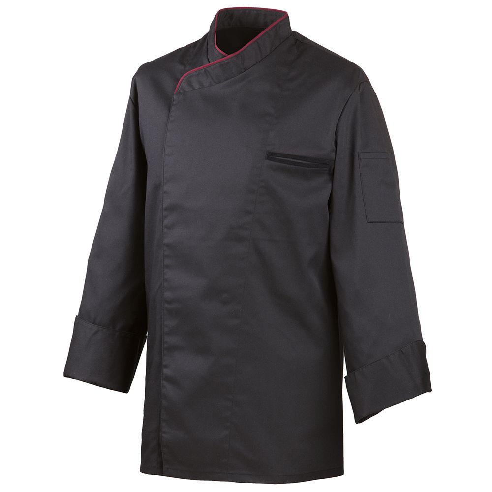 Kochjacke | in der Farbe Schwarz | Bordeaux